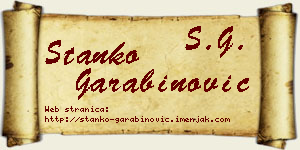 Stanko Garabinović vizit kartica